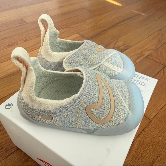 Nike Swoosh 1 TD Mint Foam Toddler Infant Size 6C Shoes FB3244 301 Flynit - Picture 4 of 6